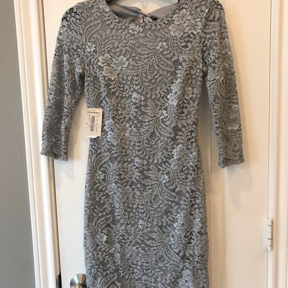 Gray bodycon mini dress